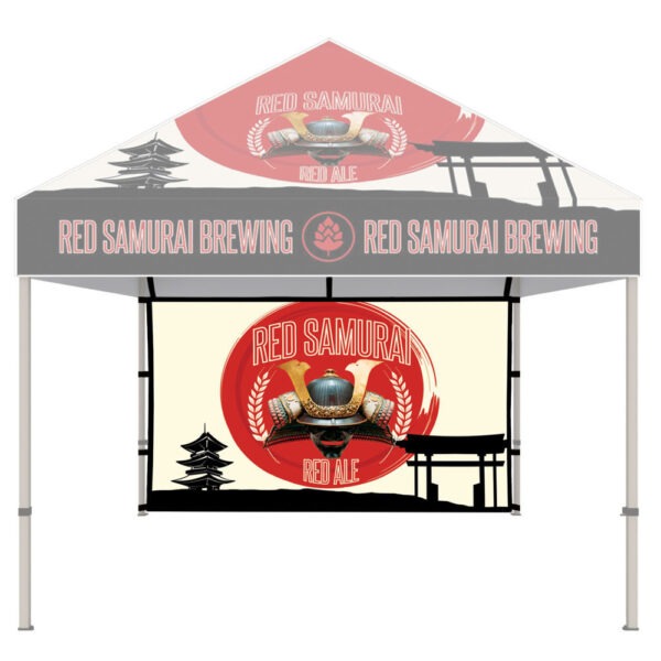 Maximize the impact of your One Choice Canopy Tent with our custom printed back wall. Easily attachable using hook and loop, this back wall transforms your canopy into a powerful branding tool, providing a seamless and professional backdrop for your events. Elevate your display with a personalized touch that leaves a lasting impression!