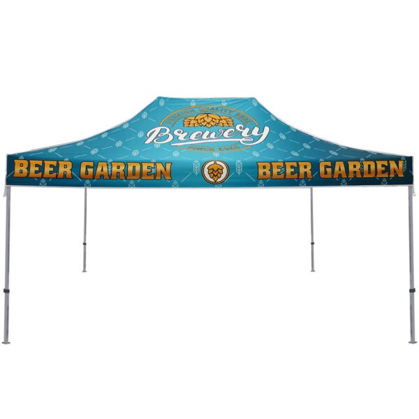 Elevate your outdoor events with the impressive 15ft Aluminum Canopy Tent by Gott Marketing. Crafted for durability and designed with a touch of sophistication, this spacious canopy combines strength and style to provide the perfect shelter for your brand. Make a lasting impression at trade shows, exhibitions, and corporate events.