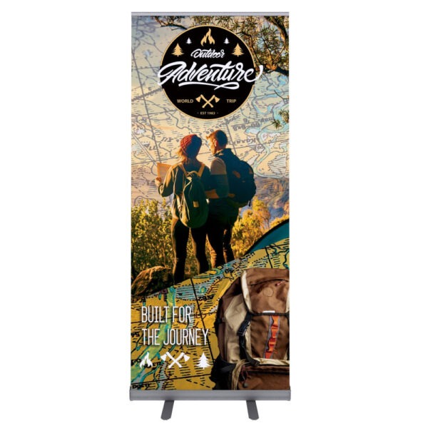 Achieve a polished display without breaking the bank with our "Banner Stand - Good." This economical yet high-quality banner stand is designed for quick and easy setup, ensuring a professional look for your presentations. Conveniently store it in the included padded travel bag. The banner attaches seamlessly, creating a hassle-free solution for your display needs.