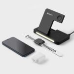 3-in-1 Wireless Charging Station with Adjustable Light