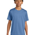 A4 Youth Cooling Performance Short Sleeve Tee in Light Blue