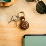 Airtag Keychain – Brown
