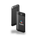 Axiom, Slim 10,000mAh Power Bank with Built-In Cables