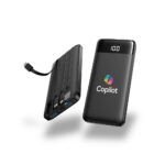 Axiom, Slim 10,000mAh Power Bank with Built-In Cables