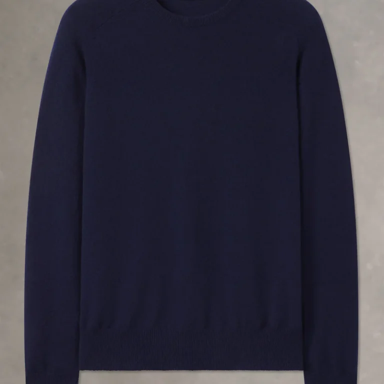 B. Draddy 007 Cashmere Crewneck in Navy