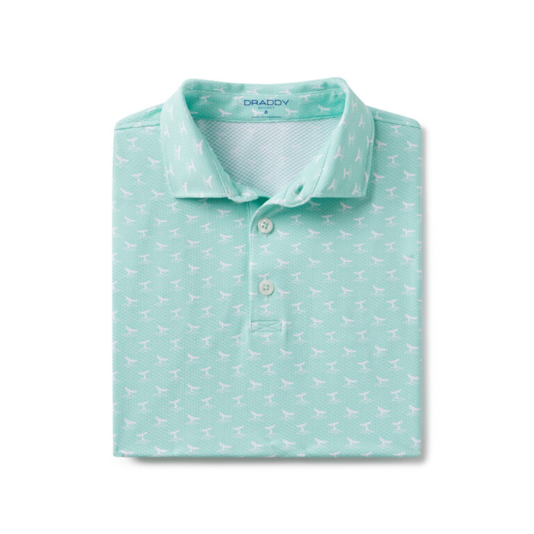 B. Draddy Cool Whale OF A Tail Polo in Seaglass