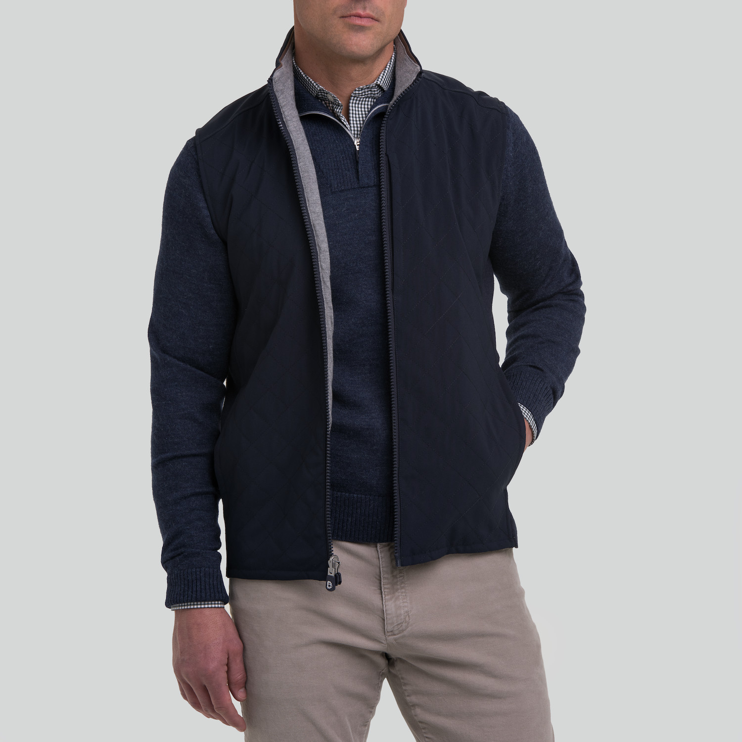 B. Draddy Lawrence Lightweight Vest in Nauti Quilt