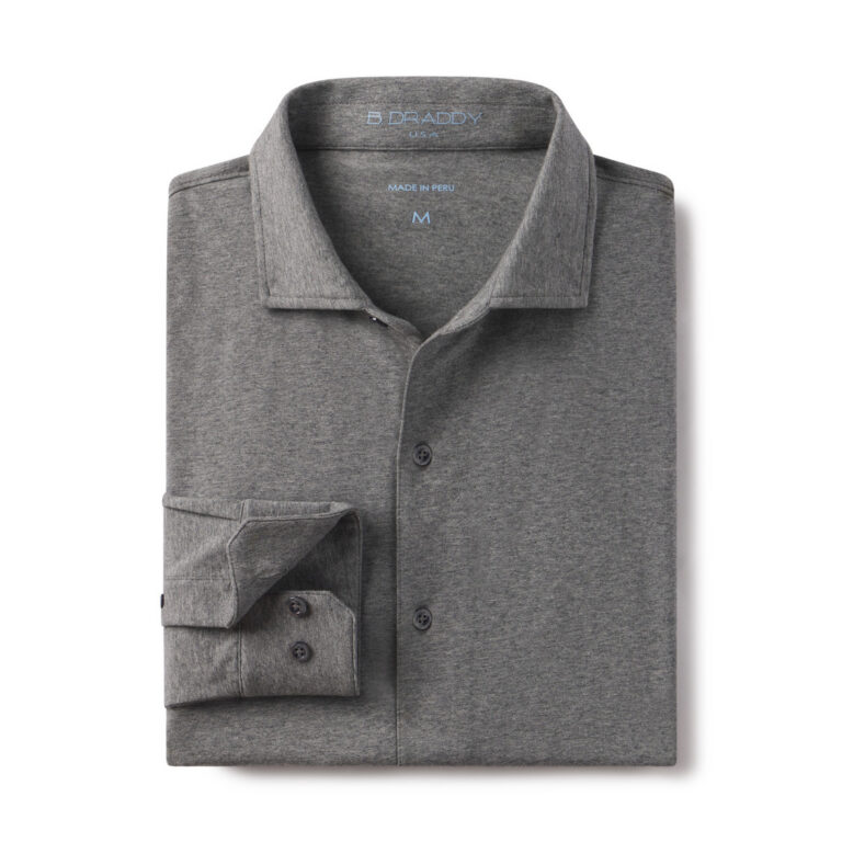 B. Draddy The Burns Button-Down Shirt in Charcoal Heather