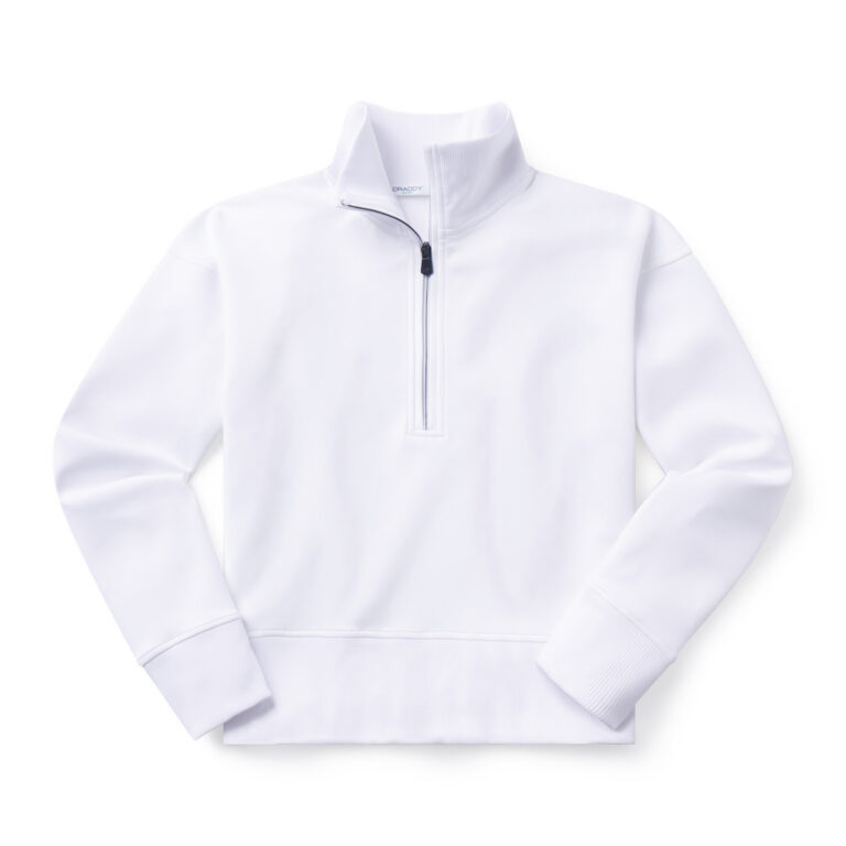 B. Draddy The Meryl Quarter-Zip in White