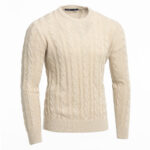 B. Draddy Tuckers Cable Crew Sweater in Oatmeal