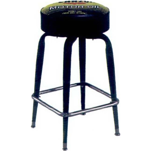Black Frame Logo Counter Stool, 30″