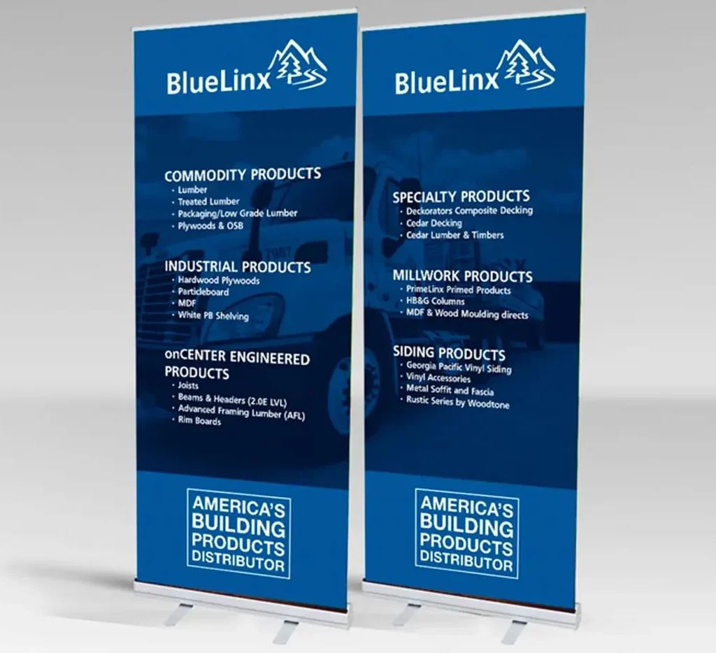 BlueLinx banner stands