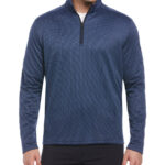 Callaway Houndstooth Quarter-Zip Pullover in Peacoat