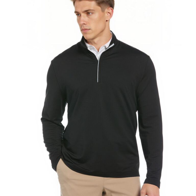 Callaway Men's Baby French Terry 1/4 Zip in Black