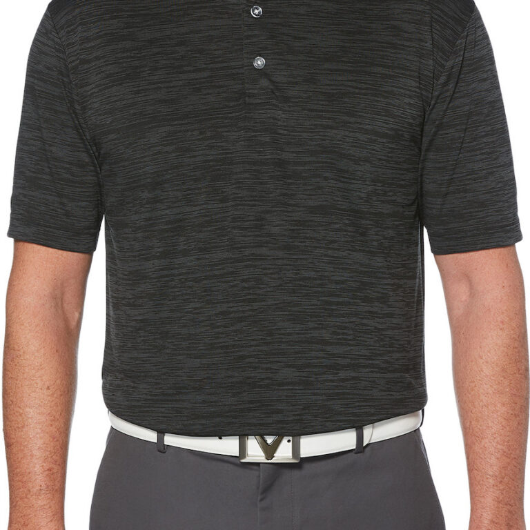 Callaway Men's Broken Stripe Polo in Black