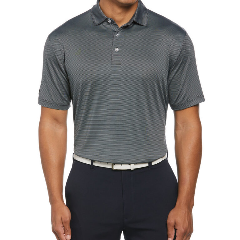 Callaway Men's Fine Line Stripe Polo in Black