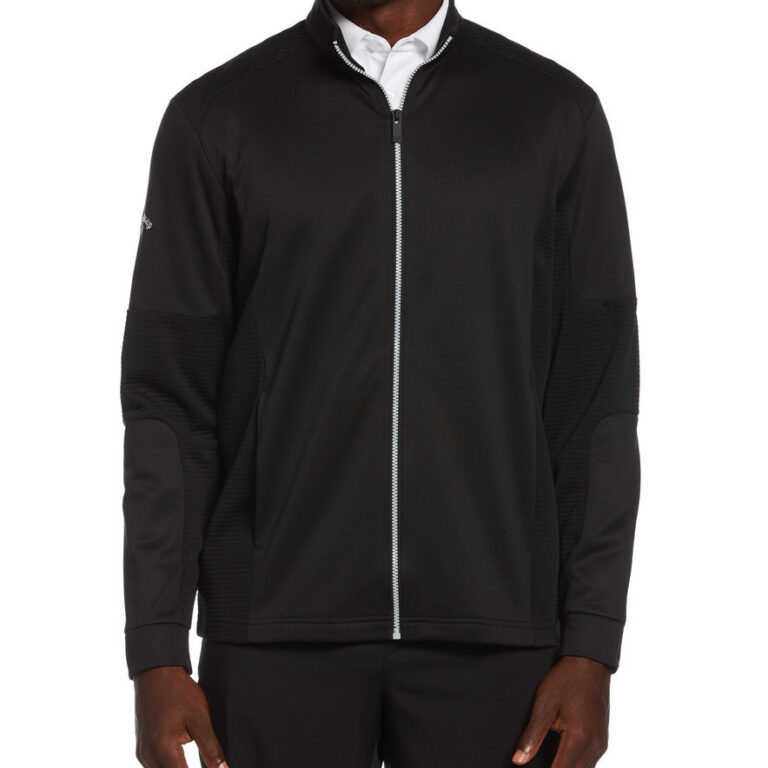 Callaway Men's Full-Zip Ottoman Jacket in Black