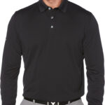 Callaway Men’s Long Sleeve Core Performance Polo in Black