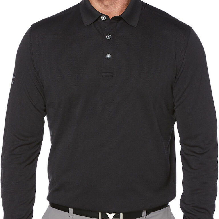 Callaway Men's Long Sleeve Core Performance Polo in Black