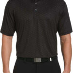 Callaway Men’s Micro Chev Print Polo in Caviar