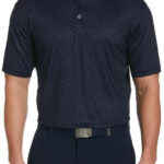 Callaway Men’s Micro Chev Print Polo in Peacoat