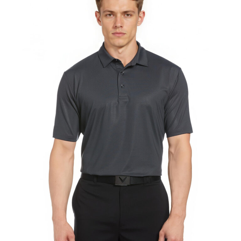 Callaway Men's Micro Geo Printed Polo in Black
