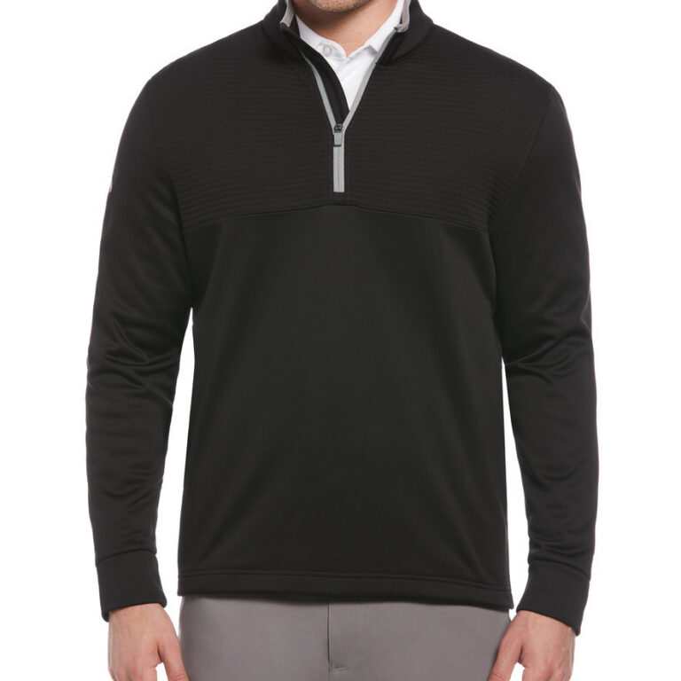 Callaway Men's Ottoman Fleece Pullover in Black
