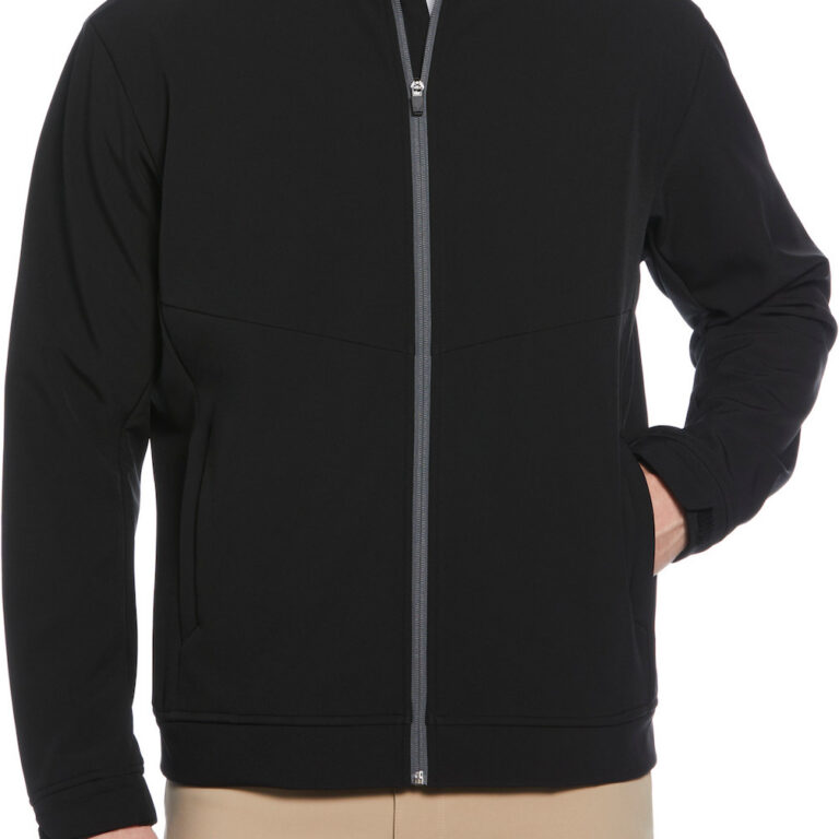 Callaway Men's Soft Shell Full-Zip Jacket in Black