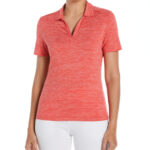 Callaway Women’s Broken Stripe Polo in Cayenne