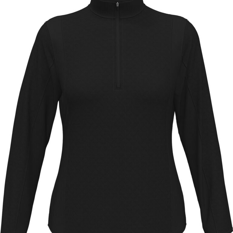 Callaway Women's Diamond Quilted Fleece 1/4 Zip Jacket in Black
