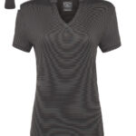 Callaway Women’s Fine Line Stripe Polo in Black