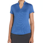 Callaway Women’s Fine Line Stripe Polo in Surf The Web