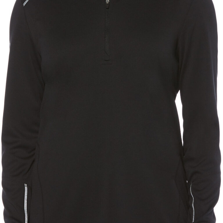 Callaway Women's Reflective 1/4 Zip Pullover in Black