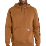 Carhartt Midweight Hooded Logo Sweatshirt in Carhartt Brown