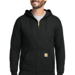 Carhartt Midweight Hooded Zip-Front Sweatshirt in Black