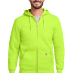 Carhartt Midweight Hooded Zip-Front Sweatshirt in Brite Lime