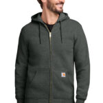 Carhartt Midweight Hooded Zip-Front Sweatshirt in Carbon Heather