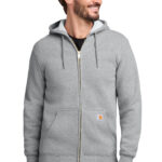 Carhartt Midweight Hooded Zip-Front Sweatshirt in Heather Grey