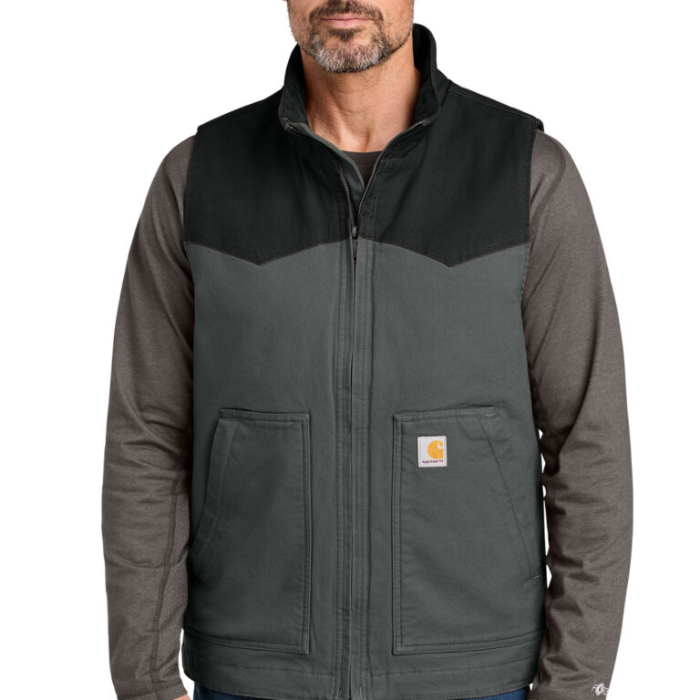 Carhartt Montana Rugged Flex Duck Vest in Black/ Shadow Grey