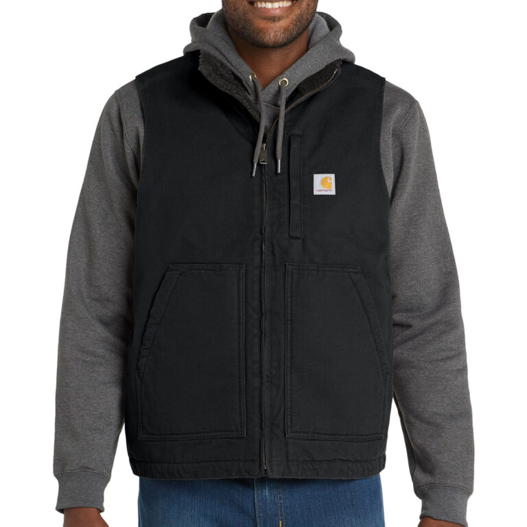 Carhartt Sherpa-Lined Mock Neck Vest in Black