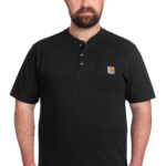 Carhartt Short Sleeve Henley T-Shirt in Black