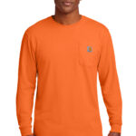 Carhartt Workwear Pocket Long Sleeve T-Shirt in Brite Orange