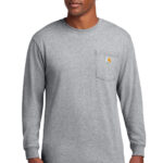 Carhartt Workwear Pocket Long Sleeve T-Shirt in Heather Grey