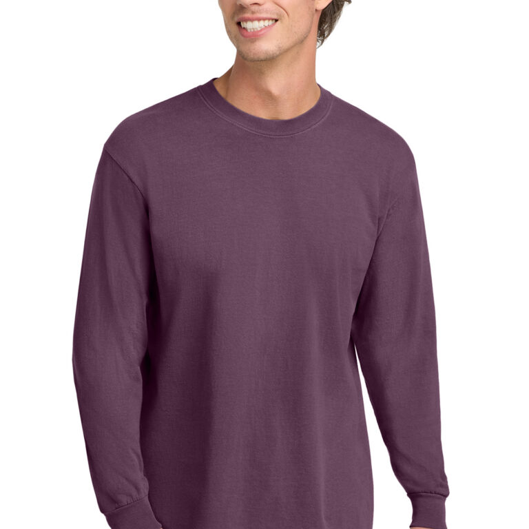Comfort Colors Heavyweight Ring Spun Long Sleeve Tee in Berry
