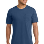 Comfort Colors Heavyweight Ring Spun Pocket Tee in China Blue