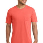 Comfort Colors Heavyweight Ring Spun Pocket Tee in Neon Red Orange