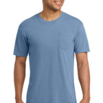 Comfort Colors Heavyweight Ring Spun Pocket Tee in Washed Denim