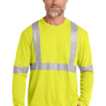 CornerStone ANSI 107 Class 2 Long Sleeve Safety T-Shirt in Safety Yellow