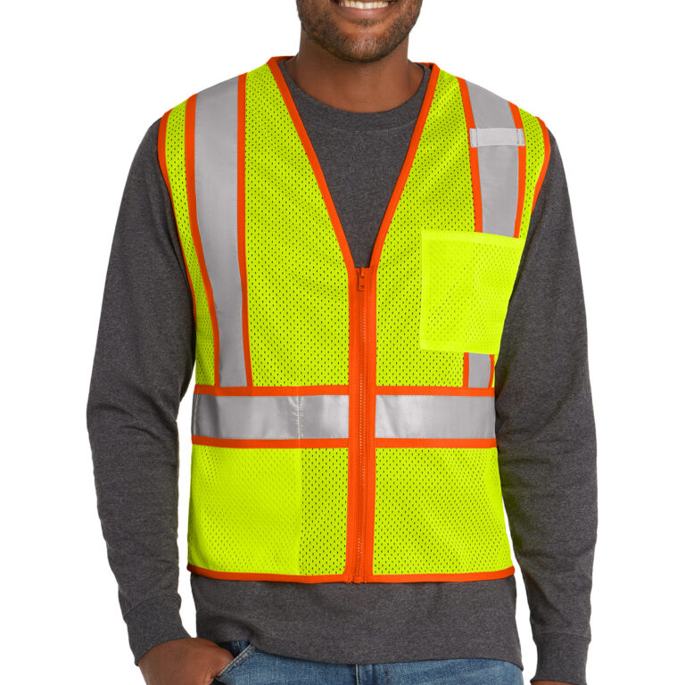 CornerStone ANSI 107 Class 2 Mesh Zippered Two-Tone Vest
