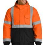CornerStone ANSI 107 Class 3 Economy Waterproof Insulated Bomber Jacket in Safety Orange